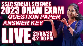 SSLC Social Science| 2023 Onam Exam Question Paper Answer Key | BGHUD SSLC