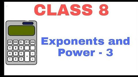 Exponents And Power  // Part 3 // Class 8 // Telangana & AP  Syllabus.
