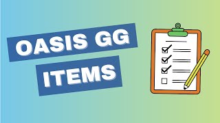 Changes to OASIS GG Items in 2025