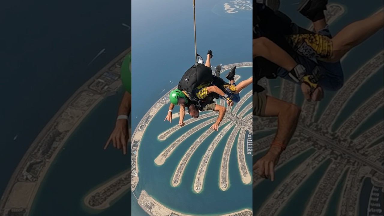 WATCH: Skydiving Dubai!! #skydiving #dubai #insane #plane #crazy #wild