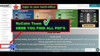 NuCalm (back office training) WHERE & HOW TO FIND ALL INFO PDF's ETC.  -  TOP TEAM ROB BUSER