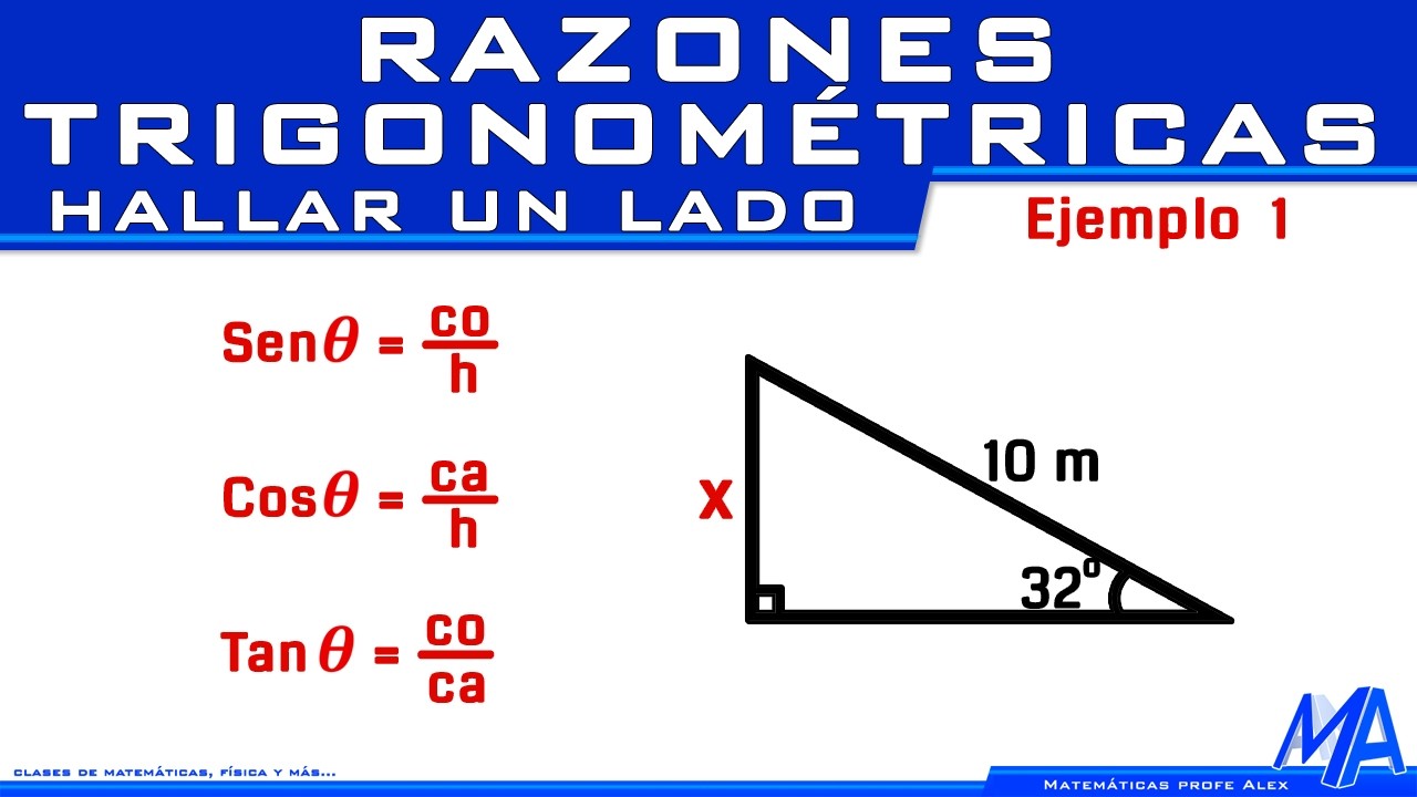Razones trigonométricas | Hallar un LADO | Ejemplo 1