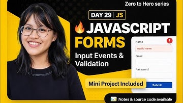 Day 29| JavaScript Forms Explained 🔥 Controlled vs Uncontrolled Inputs | Events || Mini Project