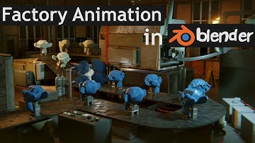 Satisfying Factory Animation made in Blender