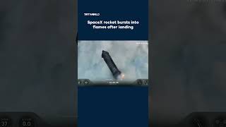 SpaceX rocket bursts into flames after Indian Ocean landing