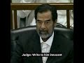 القاضي يسأل صدام حسين هل انت مذنب ام بريء القاضي يسأل صدام حسين هل انت مذنب ام بريء