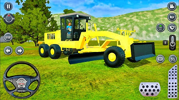 Motor Grader Driving In Bussid - Motor Grader Mod For Bussid - Android Gameplay