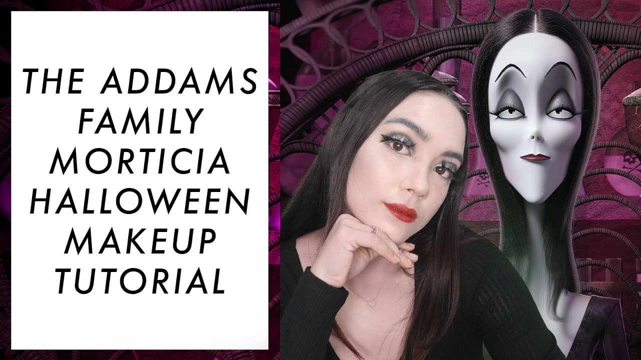 The Addams Family Morticia Halloween Makeup Tutorial Youtube