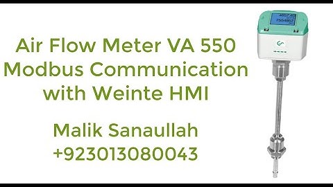 Air Flow Meter VA 550 Modbus Communication with Weintek HMI