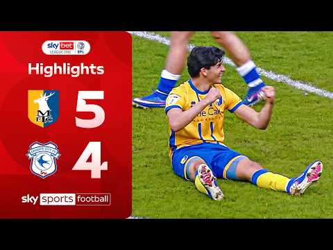 NINE\u002Dgoal thriller in chaotic season finale! 🤯 | Mansfield 5\u002D4 Cardiff | EFL Highlights