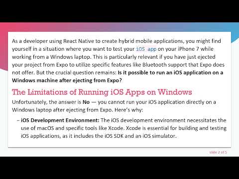 Can I Run My iOS App on Windows After Ejecting from Expo?
