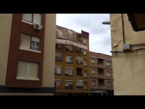 Derribo cornisa Edificio Marquinsa, tas terremoto de Lorca