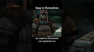 keep to themselves — Dragon age : Origins dialogue scene