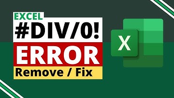 Remove the #DIV/0! Error in Excel