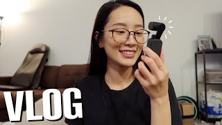 (ENG) Weekend Vlog: New Camera📷(DJI Pocket 2), Jajang Tteokbokki, Beef bone soup🍲