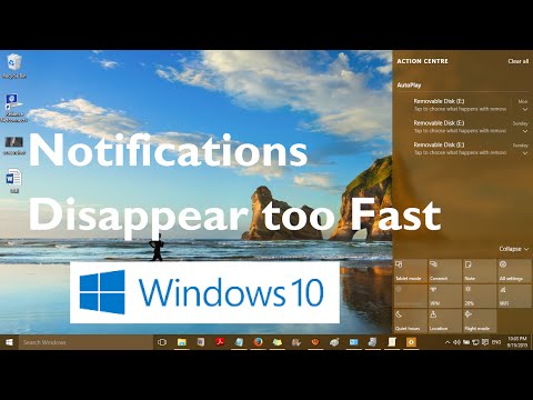 Fix: "Notifications Disappear too Fast in Windows 10"