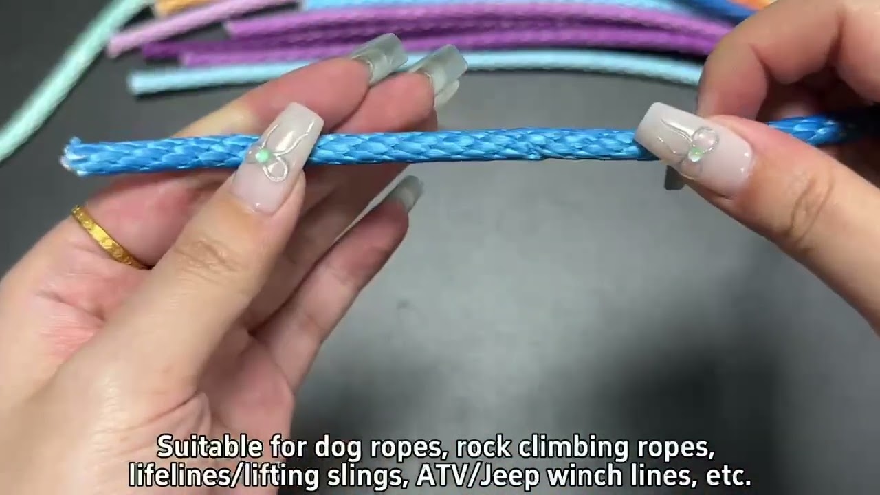 Custom color and diameter UHMWPE  rope