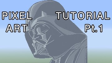 Minecraft Pixel Art Tutorial - Darth Vader (Star Wars) Part 1