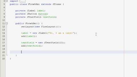 Java GUI Tutorial 2 - Adding objects to the window