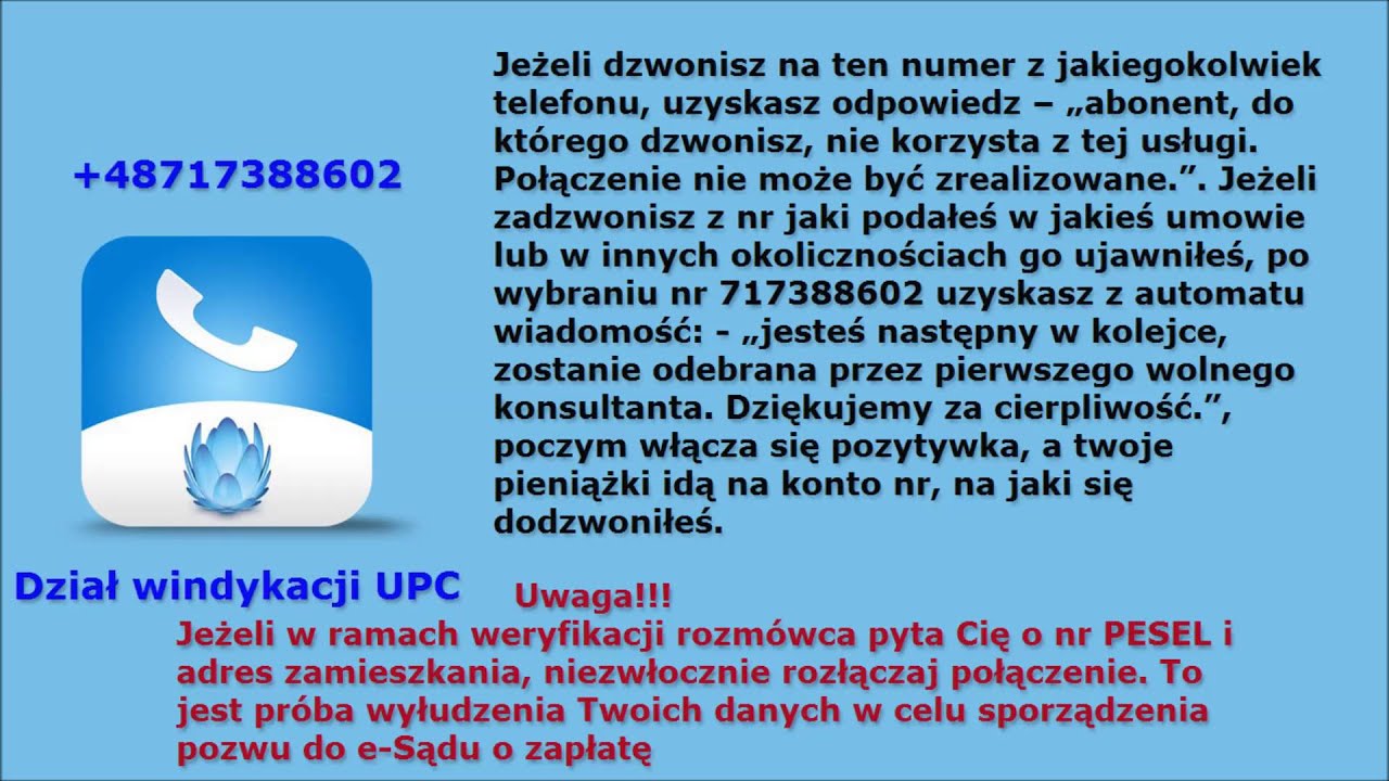 Kto Dzwoni 48717388602 Dzia Windykacji UPC YouTube kto-dzwoni-48717388602-dzia-windykacji-upc-youtube