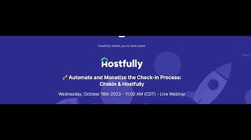 🎙️ LIVE WEBINAR: Automate and Monetize the Check-in Process: with Chekin & Hostfully