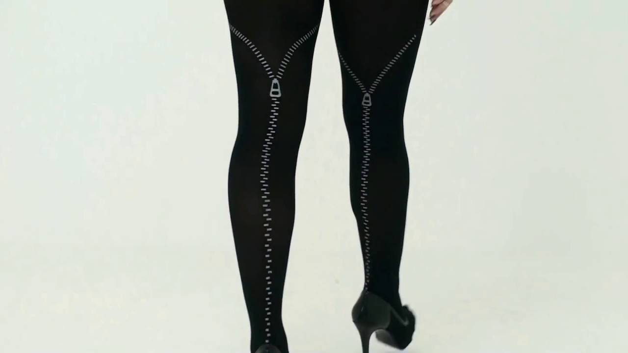 Silky Signature Zipper Tights 