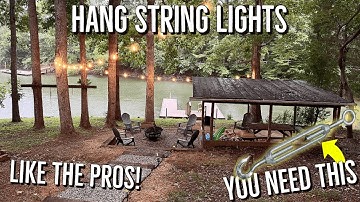 Professional Way to Hang String Lights Outside | With Wire & Turnbuckles