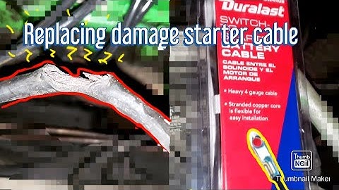 How to Replace bad Positive battery cable (starter cable )