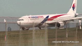 Malaysia Airlines MH148 330 9M-MTF Take off Melbourne Airport plus ATC