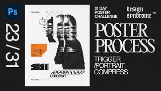 WATCH ME make this elegant brutalist poster! - 23/31 (Speed Art ) 31 Days Poster Challenge