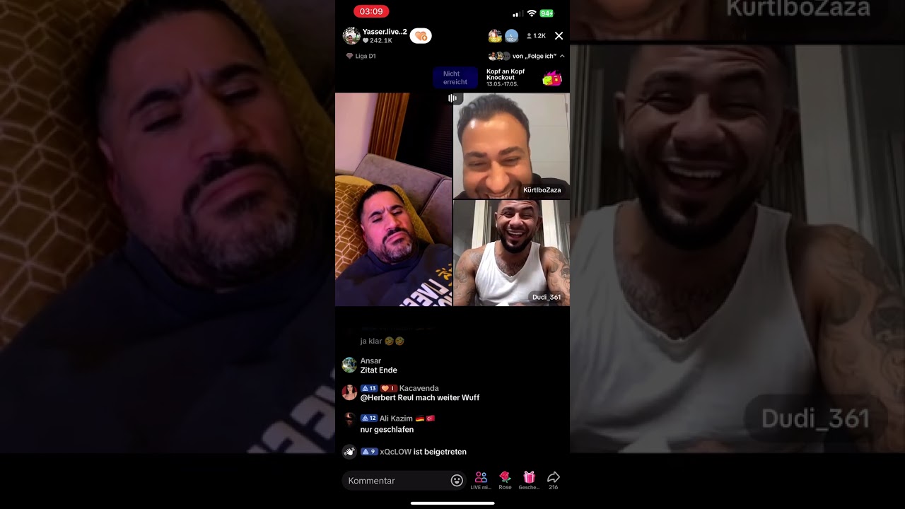 YASSER & KÜRT IBO & DUDI_361 WAREN LIVE- KÜRT IBO ERZÄHLT NACH BOX KAMPF IM HOTEL MIT CHAYAS 😜