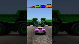 Big small cars vs giant clash mining trucks-BeamNG.drive #shorts #beamngdrive #beamng