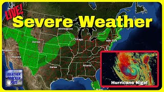 🔴 LIVE: Severe Weather & Hurricane Nigel Coverage -Nigel to become a Major Hurricane - 9/18/23