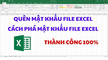 Cách phá mật khẩu file excel