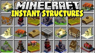 Minecraft INSTANT STRUCTURES MOD | INSANTLY CREATE HUGE MINECRAFT HOUSES!!