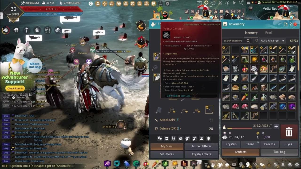 BDO│I got a 4 MILLION silver FISH CATCH ( Yellow Corvina ) from AFK