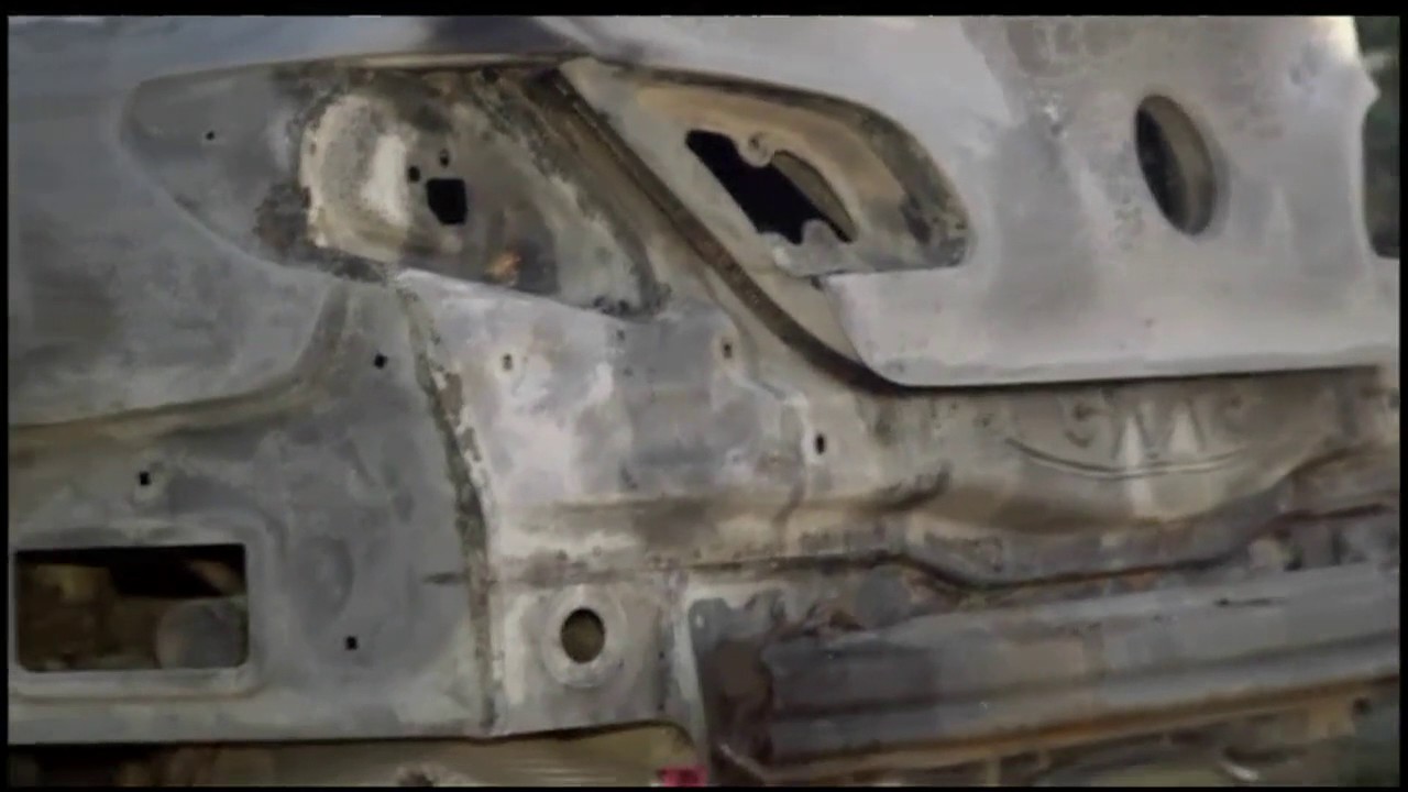 Human remains found in burning car