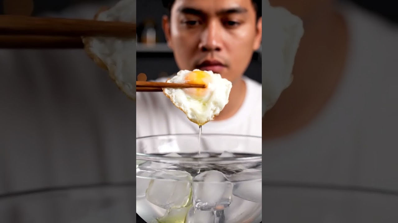 Telur Ceplok Direndam Air Dingin 