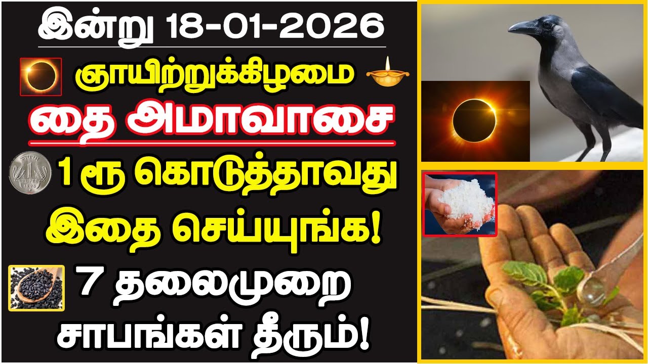 🔴நாளை 18-01-2026 தை அமாவாசை இதை மட்டும் மறக்காமல் செய்யுங்க! கோடி புண்ணியம் | thai amavasai 2026