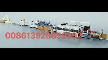 #box maker # Flexo Printer sloter # Inline folder gluer with robot arm #Auto palletizer