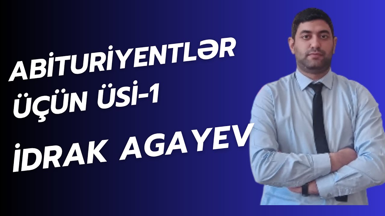 Tarix Abituriyentlər üçün Dim tipli Ümumi Sınaq-1. İdrak Agayev 0504532286