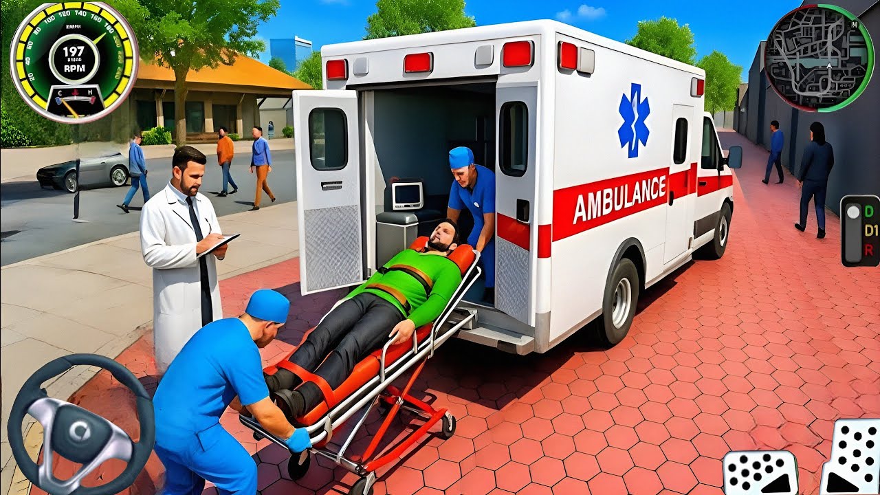 Ambulance City Rescue Simulator 3D Game -911 Us Emergency Ambulance Driving Gameplay... 