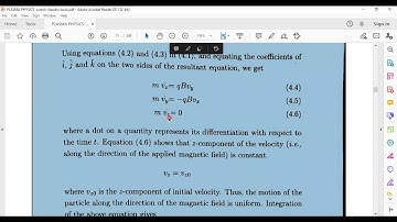 single particle motion in uniform B