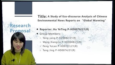 A Study of Eco-Discourse Analysis of Chinese Environmental News Reports on "Global Warming"