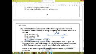 Equivalence partitioning practical lab 8