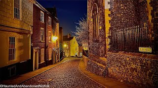 Haunted Norwich at Night 4K - a full moon walk down the medieval street of Elm Hill
