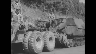 Ward LaFrance M1A1 and M26 towing a knocked out Elefant tank destroyer near Rome in June 1944 screenshot 3