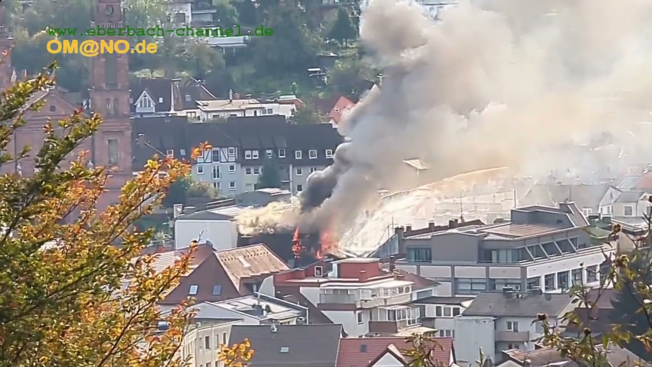 Großbrand Innenstadt Eberbach 16.10.2024