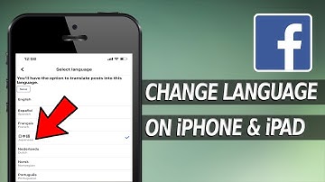 How to Change Facebook Language on iphone and iPad?