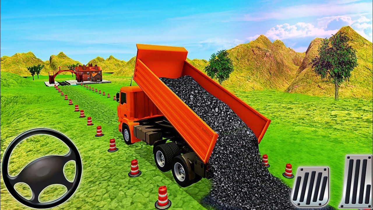 Train Track Construction Simulator 3D - JCB Excavator Driving Walkthrough 2023 - Android Gameplay